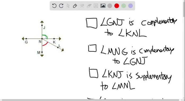 Line jm intersects line gk at point n