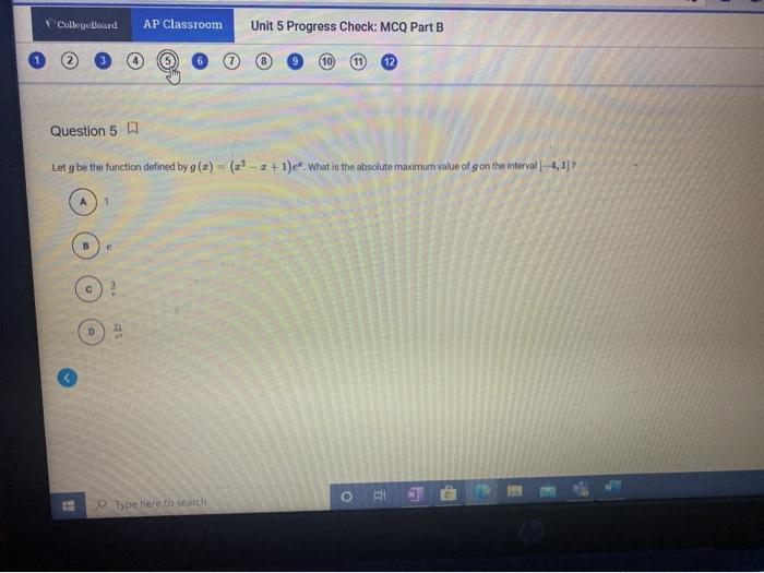 Unit 5 progress check mcq part b