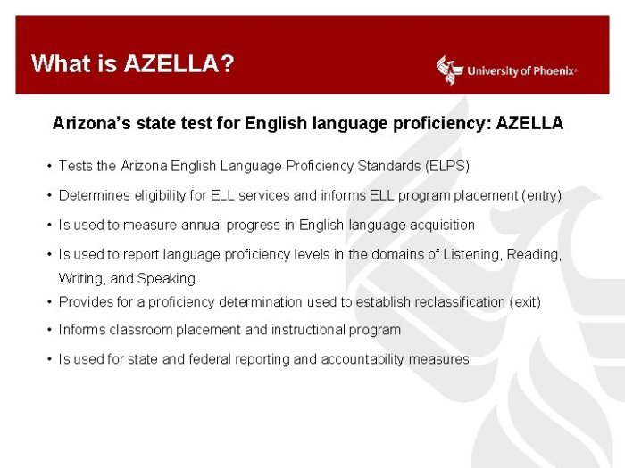 Arizona english language proficiency standards